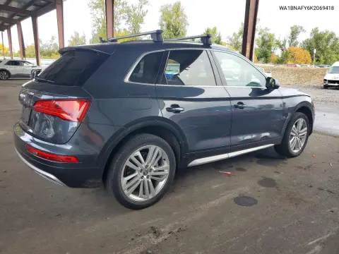 2019 Audi Q5 Premium Plus VIN WA1BNAFY6K2069418 фото 3