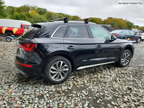 2021 Audi Q5 Premium Plus VIN WA1BAAFY1M2027706 фото 3