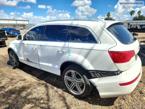 2012 Audi Q7 Prestige VIN WA1DGAFE4CD002900 фото 2