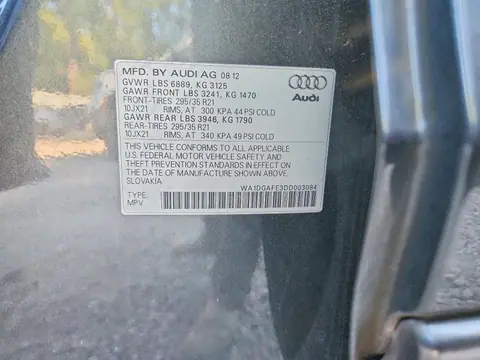 2013 AUDI Q7 VIN WA1DGAFE3DD003084 фото 13
