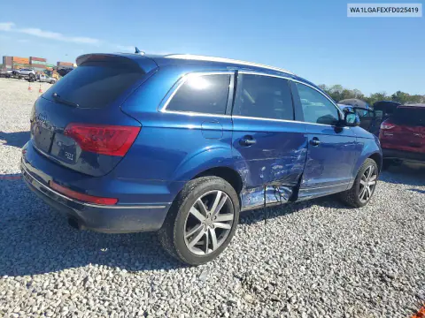 2015 Audi Q7 Premium Plus VIN WA1LGAFEXFD025419 фото 3