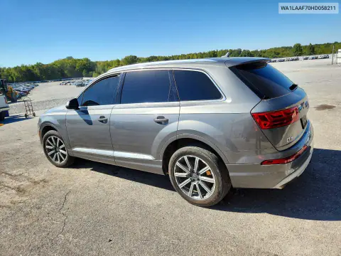 2017 Audi Q7 Premium Plus VIN WA1LAAF70HD058211 фото 2