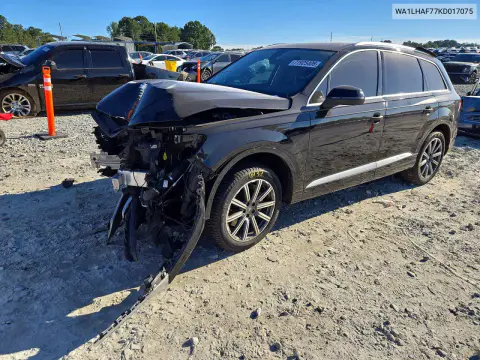 WA1LHAF77KD017075 — 2019 Audi Q7, Передняя часть, фото до ремонта
