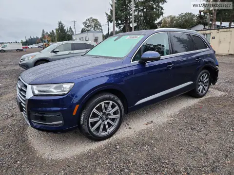 WA1AAAF78KD028677 — 2019 Audi Q7, Задняя часть, фото до ремонта