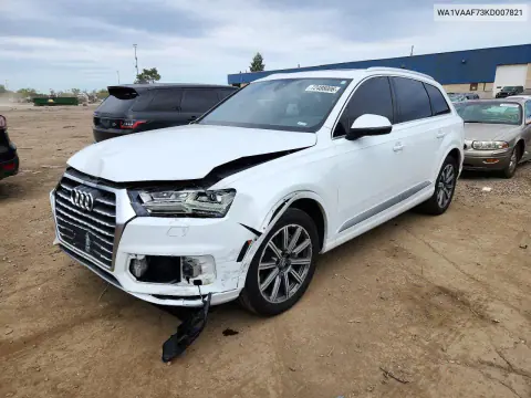 WA1VAAF73KD007821 — 2019 Audi Q7, Передняя часть, фото до ремонта