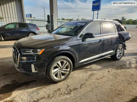 WA1LJAF70MD039619 — 2021 Audi Q7, Задняя часть, фото до ремонта