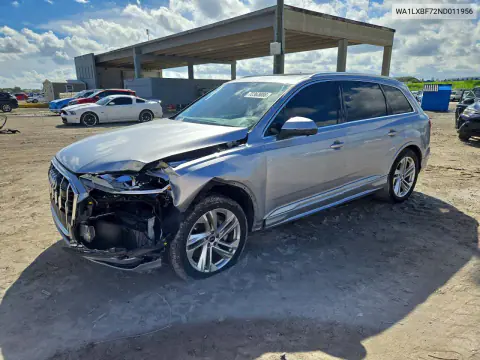 WA1LXBF72ND011956 — 2022 Audi Q7, Передняя часть, фото до ремонта