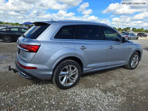 2022 Audi Q7 Premium Plus VIN WA1LXBF72ND011956 фото 3