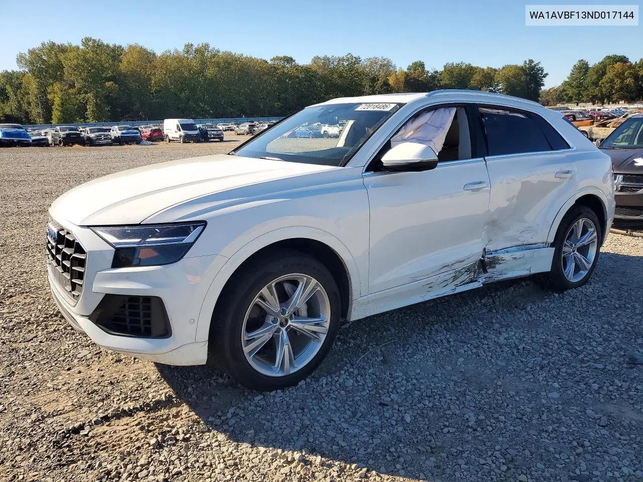 2022 Audi Q8 Premium VIN WA1AVBF13ND017144 фото 1