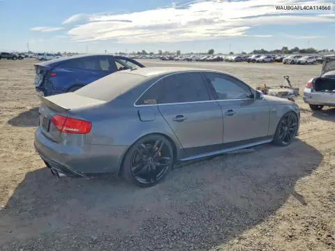 2012 Audi S4 Premium Plus VIN WAUBGAFL4CA114560 фото 3