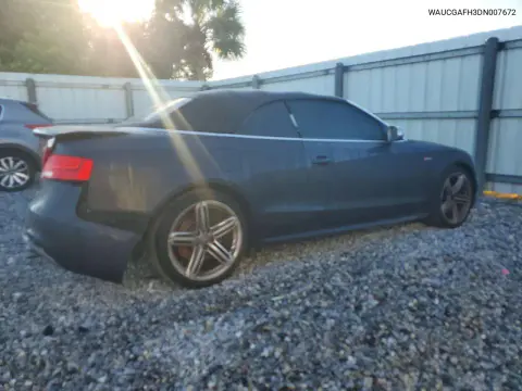 2013 Audi S5 Premium Plus VIN WAUCGAFH3DN007672 фото 3