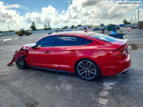 2018 Audi S5 Prestige VIN WAUC4CF51JA006209 фото 2