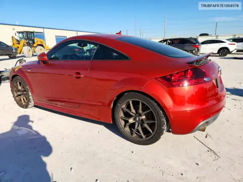 2014 Audi Tt Premium Plus VIN TRUBFAFK7E1004978 фото 2