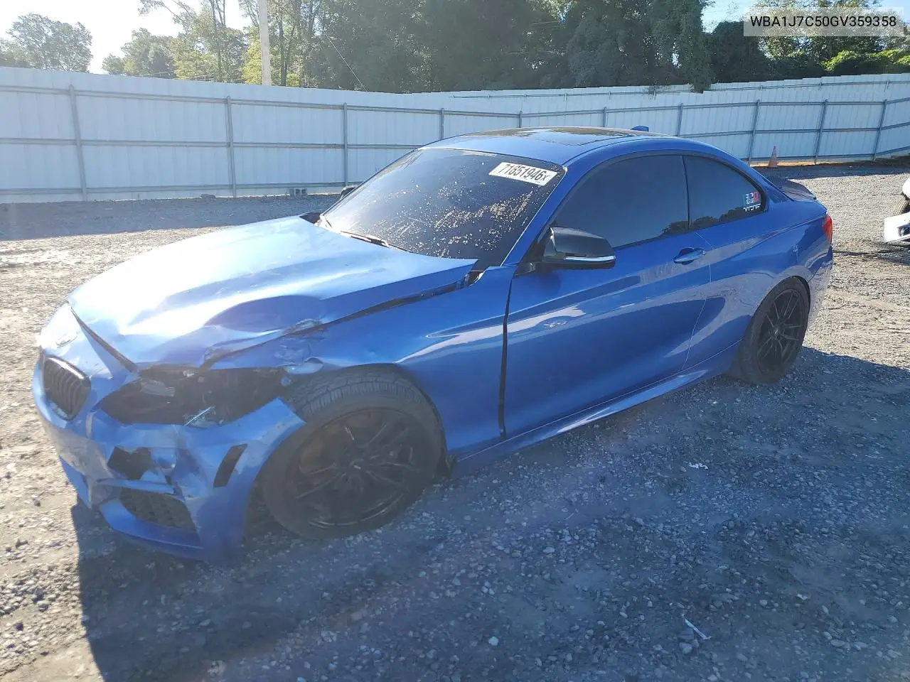 2016 BMW M235I VIN WBA1J7C50GV359358 фото 1