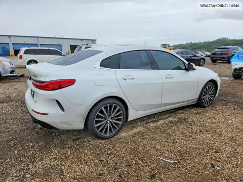 2022 BMW 228Xi VIN WBA73AK00N7L14946 фото 3