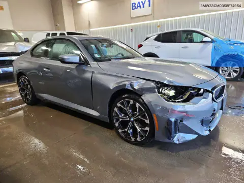 2025 BMW 230Xi VIN 3MW33CM03S8F74954 фото 4