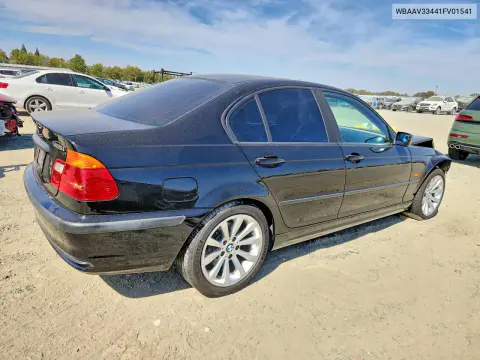 2001 BMW 325 I VIN WBAAV33441FV01541 фото 3