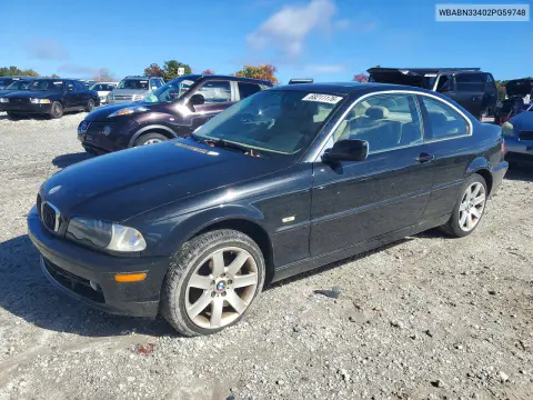 WBABN33402PG59748 — 2002 BMW 3ER, Передняя часть, фото до ремонта