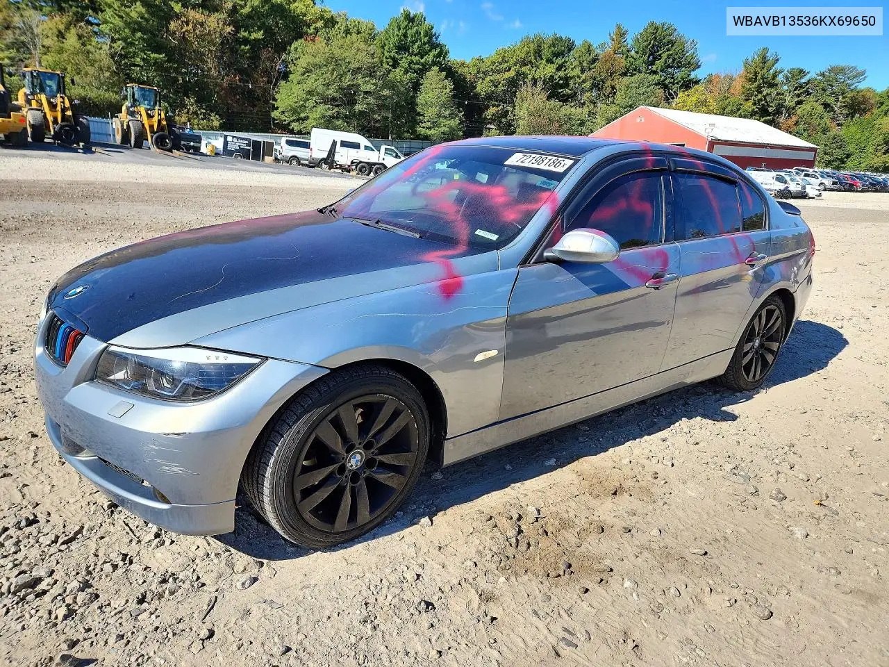 2006 BMW 325 I VIN WBAVB13536KX69650 фото 1