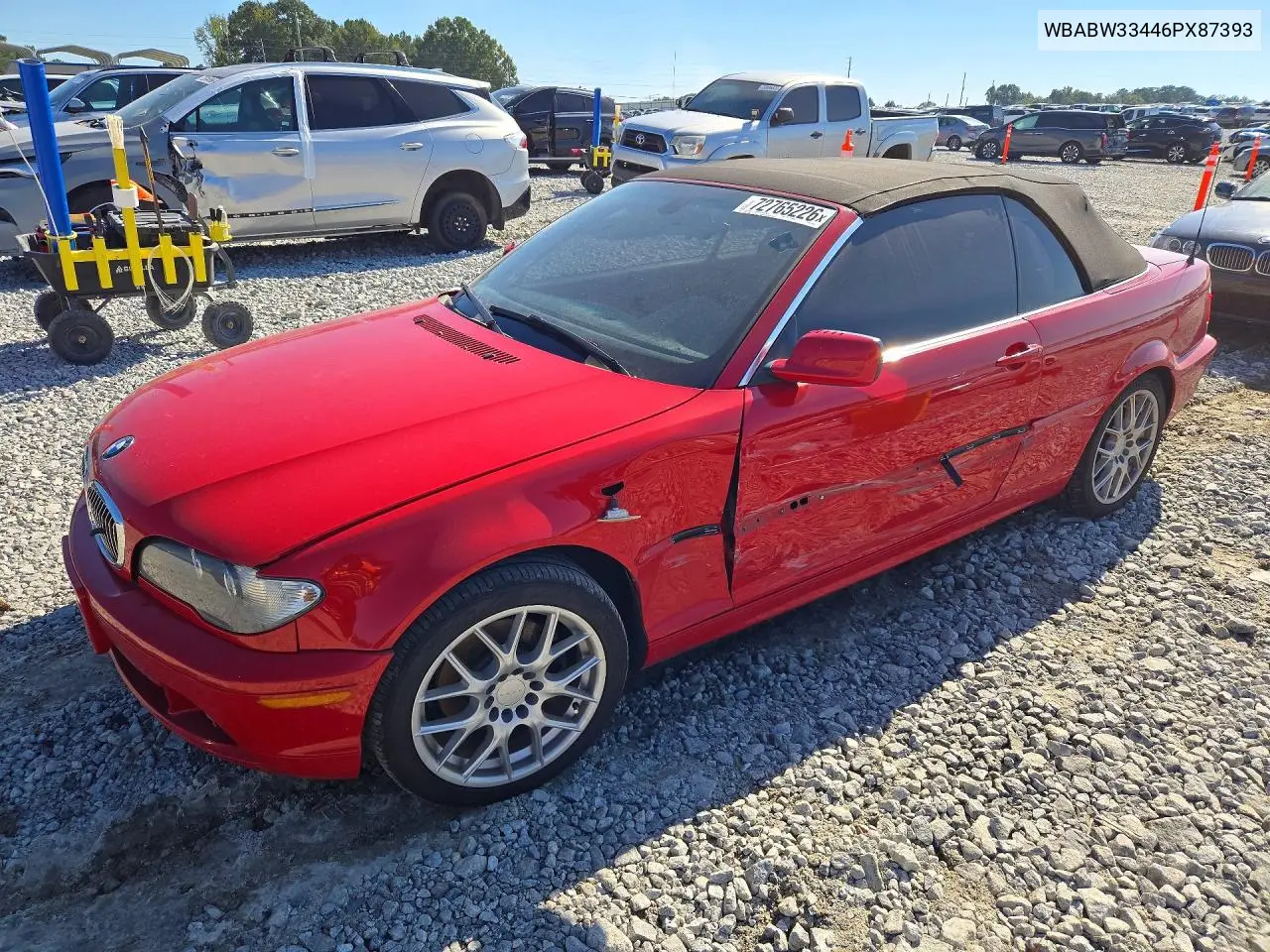 WBABW33446PX87393 BMW 3ER 2006 — повреждение Сторона, фото до ремонта