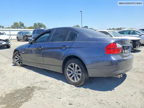 2007 BMW 328 I Sulev VIN WBAVC53537FZ78353 фото 2