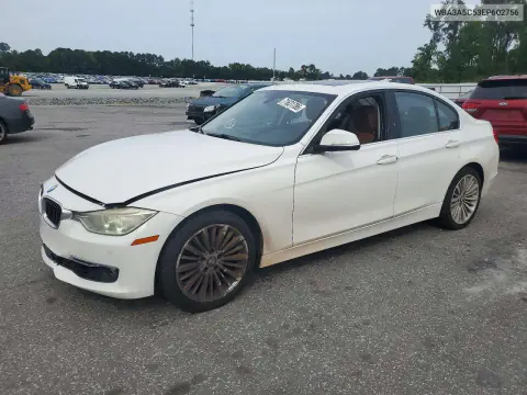 WBA3A5C53EP602756 — 2014 BMW 3ER, Передняя часть, фото до ремонта