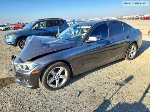 WBA3C1C57EK110571 — 2014 BMW 3ER, Передняя часть, фото до ремонта