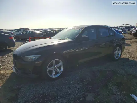 WBA3C1C56EK108486 — 2014 BMW 3ER, Задняя часть, фото до ремонта