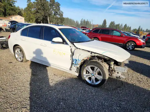 WBA8B9G56HNU09571 — 2017 BMW 3ER, фото 4 с аукциона Copart 23.10.2026, Передняя часть