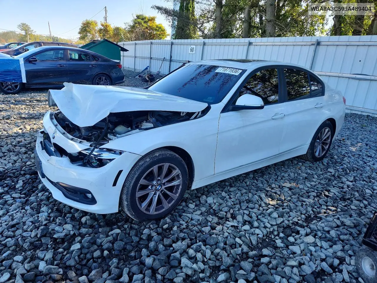 2018 BMW 320 Xi VIN WBA8A3C59JA489404 фото 1