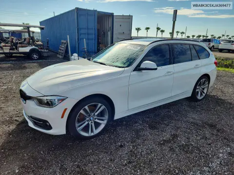WBA8K3C5XJA369477 — 2018 BMW 3ER, Подтопление, фото до ремонта