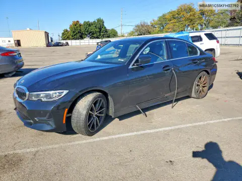 WBA5R1C55KFH02792 — 2019 BMW 3ER, Передняя часть, фото до ремонта