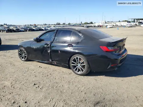 2020 BMW 330I VIN 3MW5R1J05L8B30279 фото 2