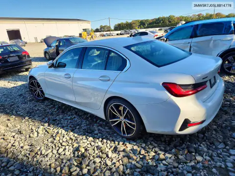 2020 BMW 330Xi VIN 3MW5R7J05L8B14778 фото 2