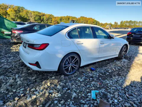 2020 BMW 330Xi VIN 3MW5R7J05L8B14778 фото 3