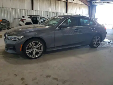 3MW5R7J00M8C09041 — 2021 BMW 3ER, Передняя часть, фото до ремонта