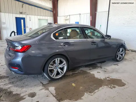 2021 BMW 330Xi VIN 3MW5R7J00M8C09041 фото 3