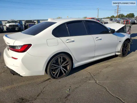 2022 BMW 330Xe VIN 3MW5P9J06N8C74964 фото 3