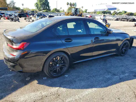 2022 BMW 330E VIN 3MW5P7J04N8C50649 фото 3