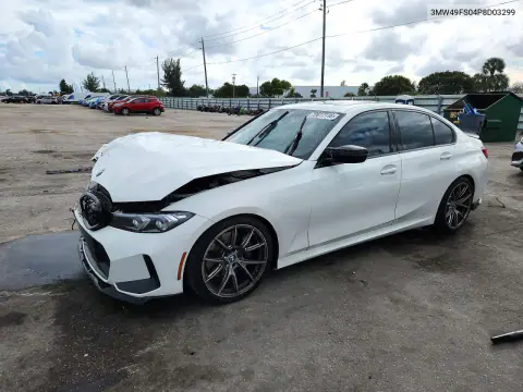 3MW49FS04P8D03299 — 2023 BMW 3ER, Передняя часть, фото до ремонта