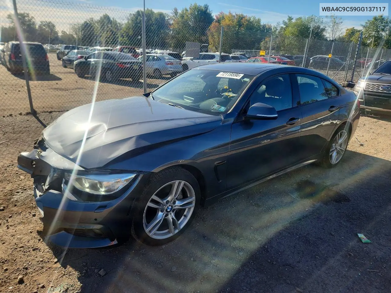 2016 BMW 428 Xi Gran Coupe Sulev VIN WBA4C9C59GG137117 фото 1