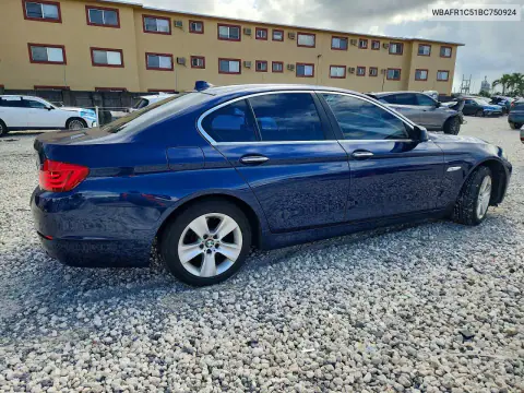 2011 BMW 528 I VIN WBAFR1C51BC750924 фото 3