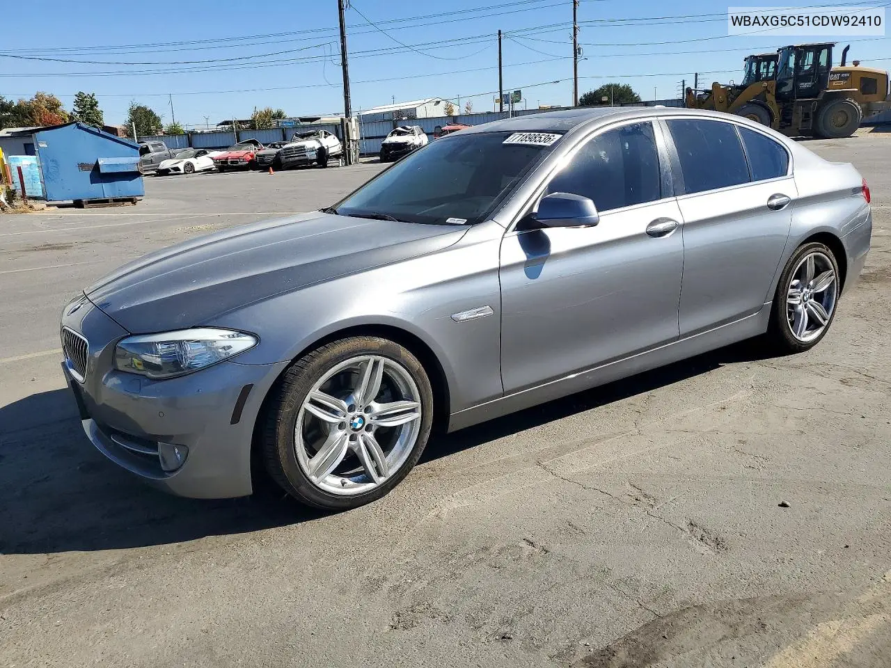 2012 BMW 528 I VIN WBAXG5C51CDW92410 фото 1
