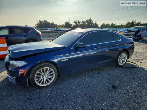 WBA5A5C55FD523486 — 2015 BMW 5ER, Задняя часть, фото до ремонта