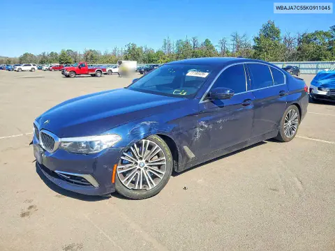 WBAJA7C55KG911045 — 2019 BMW 5ER, Передняя часть, фото до ремонта