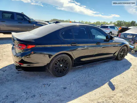 2019 BMW 530 I VIN WBAJA5C53KBX87990 фото 3