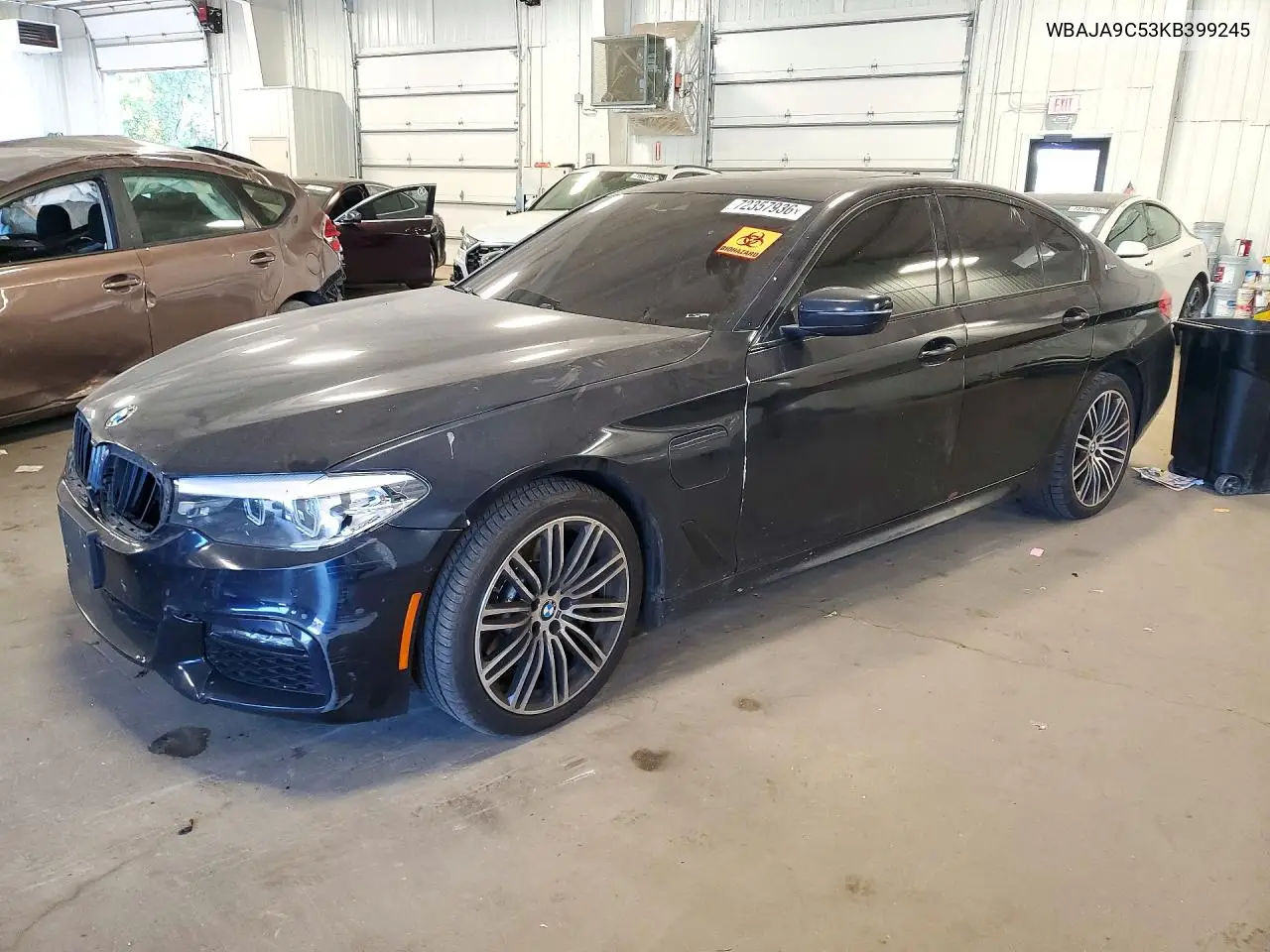 2019 BMW 530E VIN WBAJA9C53KB399245 фото 1