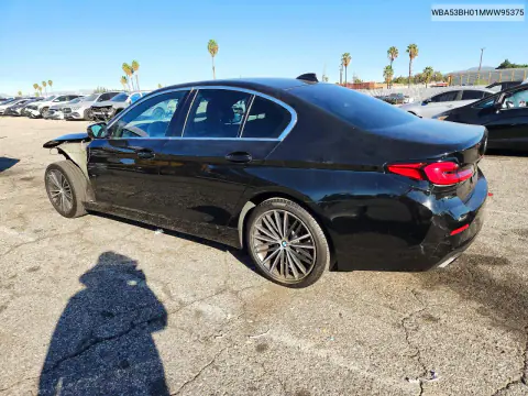 2021 BMW 530 I VIN WBA53BH01MWW95375 фото 2