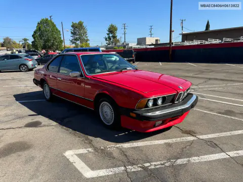 WBAEC8406H0613822 — 1987 BMW 6ER, Мелкие вмятины и царапины, фото до ремонта