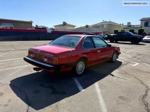 1987 BMW 635 Csi Automatic L6 VIN WBAEC8406H0613822 фото 4